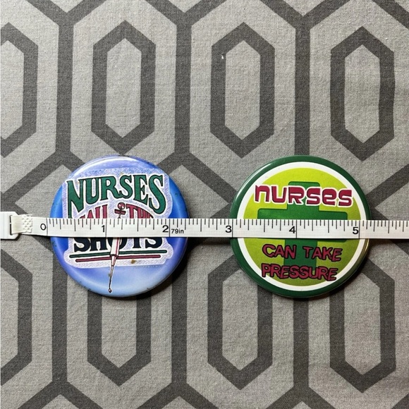 Nurses Button Pins RN, LVN, NP Pre-owned Excellent Condition Lot Of 2 - Picture 4 of 7